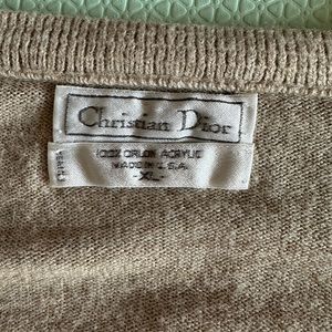 Christian Dior V-neck sweater.